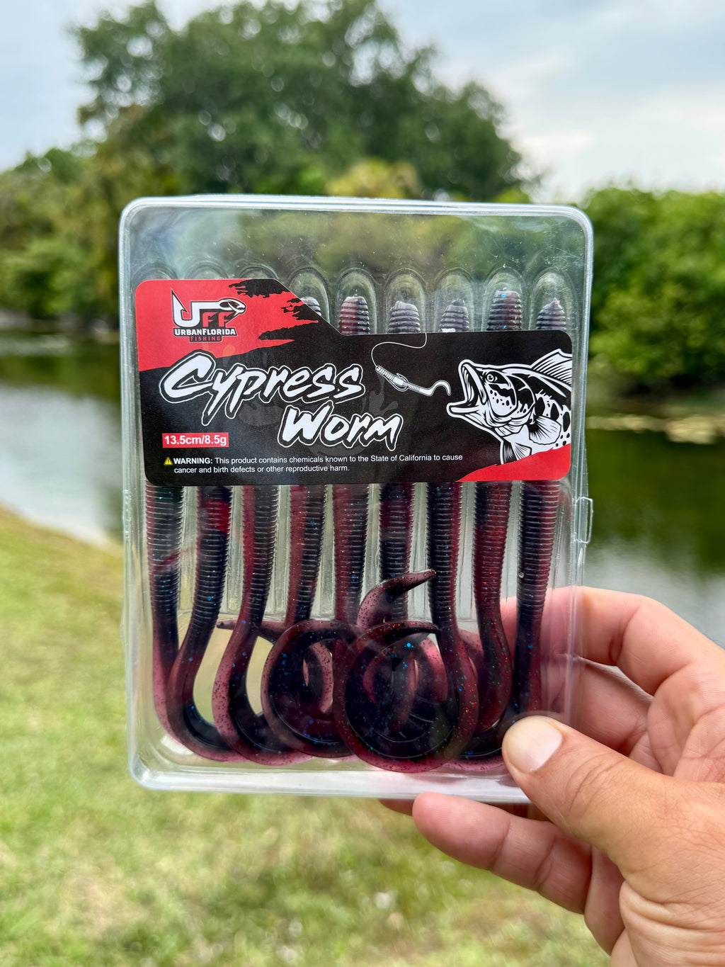 New - Cypress Worm (8”) – Aggressive Curly Tail Action for Reaction Strikes Anywhere 💥 (9 per pack)