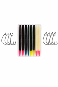 UFF Mutant Worm Kit – Multicolor Worms + 4/0 EWG & 4/0 Cyclone Twist Lock Hooks🪱