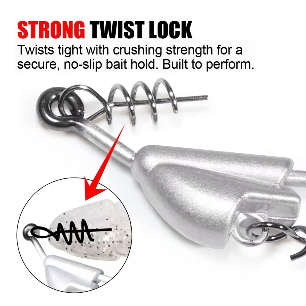 New - Gator Blade 1/4 oz Underspin Swimbait Hook – 3/0 Stout Forged Willow Blade Flash for Predatory Fish (2 Per Pack) ⚡🐊